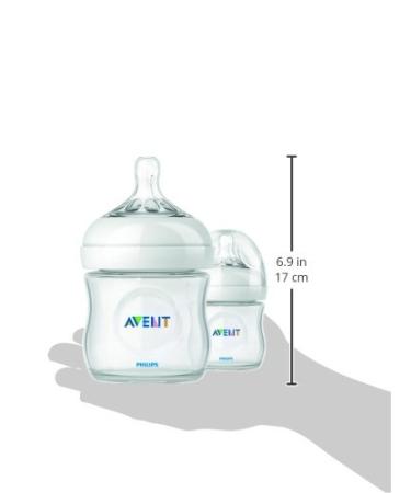 Philips AVENT BPA Free Natural Polypropylene Bottle 4oz 2 Pack - Clear - Buy Online on GoSupps.com