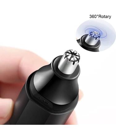 Professional Sugar Nose & Ear Hair Trimmer - Painless Electric Remover with Dual Edge Blades Waterproof Stainless Steel 2 Replaceable Blades & Cleaning Brush - Battery Operated - Buy Online on GoSupps.com