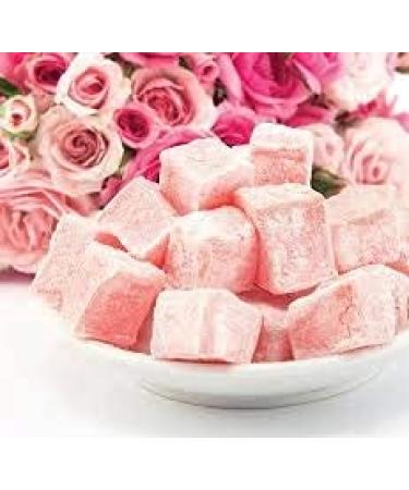Rose Flavoured Turkish Delight 500g (17.64 oz) - Authentic Lokum Delivered - Buy Online on GoSupps.com