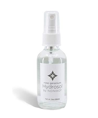 Natural Rose Geranium Hydrosol - Refreshing and Toning Face and Body Mist - 2 oz
