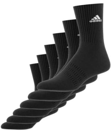 Buy adidas Unisex Cushioned Sportswear Crew Socks - 6 Pairs (19-21) | Black-White | International Shipping - Buy Online on GoSupps.com