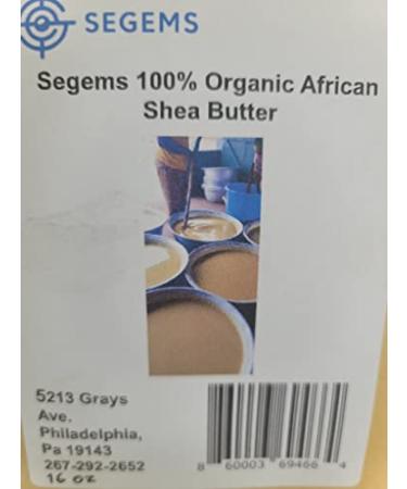Buy Segems Organic Unrefined Raw White Shea Butter 100% Authentic 16oz - Premium Quality for Skin & Hair Care - Fast International Shipping - Buy Online on GoSupps.com