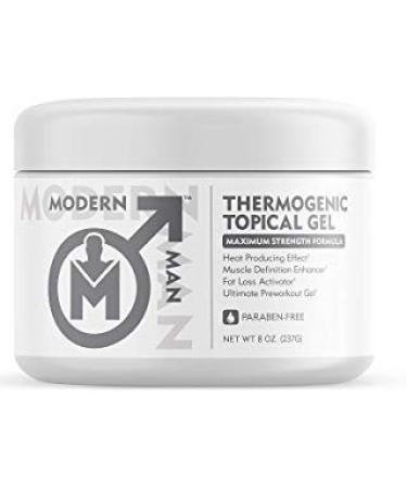 Modern Man Thermogenic Fat Burning Cream - Belly Fat Burner for Men - Skin Tightening Sweat Enhancer Gel | Burn Stomach Fat Fast for Defined Six Pack Abs & Steel Physique | Bodybuilding Weight Loss
