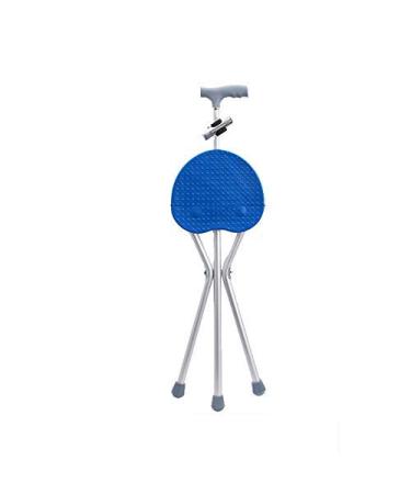 Stool Crutches Chair Portable Folding Crutches Seat with LED Lights Crutches Five Positions are Adjustable Crutches to Send Parents Best Gift Blueb
