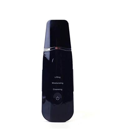 Cleansing Instrument Facial Skin Cleansing Brush Skin Scrubber Blackhead Remover Facial Skin Scrubber Spatula Pimple Cleanser Rechargeable for Pores Deep Cleansing Black