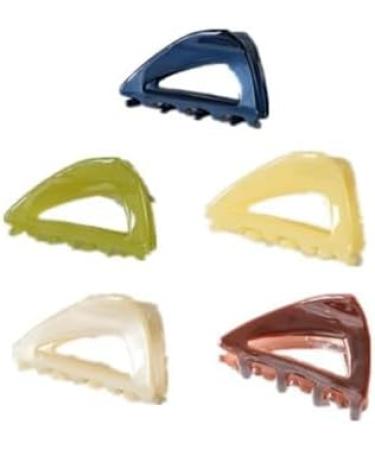YOEMAYUNER Colorful Triangle Hair Clips for Women Small Claw Clips for Thin to Thick Hair Strong Hold Hair Clips Fashion Triangle Hair Accessories Gift for Women Girls (5Pack Colorful B) - Buy Online on GoSupps.com