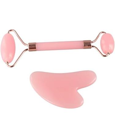 Shop Pink Jade Roller & Gua Sha Set - Natural Facial Tools for Skin Care | Ideal for Men & Women - Buy Online on GoSupps.com