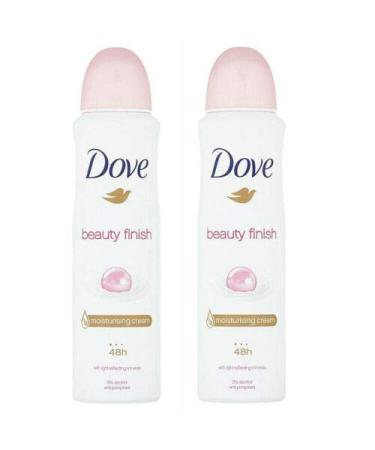 2 Pack Dove Beauty Finish Antiperspirant Deodorant Spray, 150ml each
