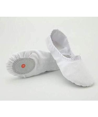 Women's Canvas Ballet Slippers | Yoga Flat Shoes | Split Belly Shoes - White - Size 8 - Buy Online on GoSupps.com