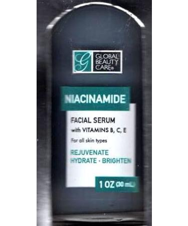 Global Beauty Care Niacinamide Vitamin Facial Serum - Vitamins B C E | 1fl oz (30ml) - Brighten & Hydrate Skin - Buy Online on GoSupps.com