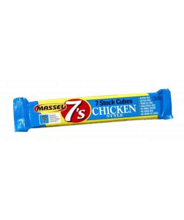 Massel 7's Stock Cubes Chicken Style Bouillon Broth - No MSG, Gluten-Free Soup Base - 1 Pack (1 x 35g) Chicken 1 pack