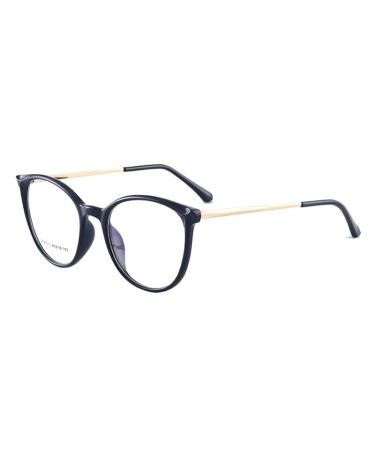 Blue Light Blocking Round Reading Glasses Oversized Anti Eye Strain Computer Readers Eyeglasses Flat Light Mirror +350 Blue