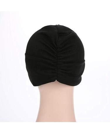 YFJH Chemo Sleep Turban Headwear Scarf Beanie Cap Hat for Cancer Patient Hair Loss - Black - Buy Online on GoSupps.com