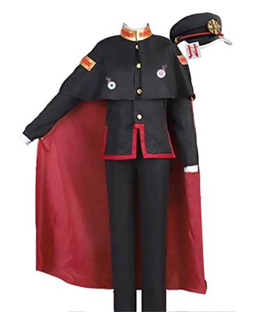 TIMMOR MAGIC Anime Hanako-kun Cosplay Sets with Stickers and Hat, Christmas Helloween Gift 3D Printed Sweatshirt. Hanako-kunsuit (Including Cloak) X-Large