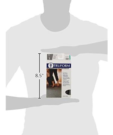 Truform Sheer Compression Stockings | 8-15 mmHg Knee High 20 Denier Black - Women's Medium (Pack of 5) | International Shipping Available - Buy Online on GoSupps.com