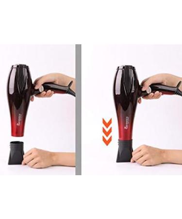 1 Set 5PCS Hair Dryer Nozzle Plastic Salon Hair Dryer Nozzle Concentrator Replacement Blow Flat Hair Drying Nozzle Professional Hairdressing Styling Tool Black - Buy Online on GoSupps.com