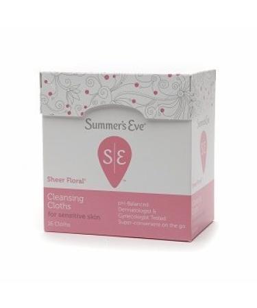 Summer's Eve Cleansing Cloths for Sensitive Skin Sheer Floral 16 Count Pack of 1