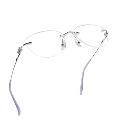 LIFEART Blue Light Blocking glasses computer reading glasses anti -blue rays reducing Eyestrain stylish for men and women 52059_ (purple) 2 x