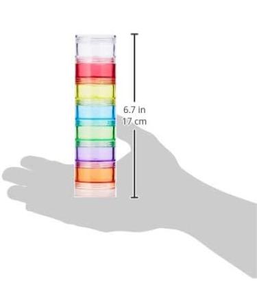 EZY DOSE Weekly Pill Case | 7-Day Medicine Planner & Vitamin Organizer | BPA Free Medium Detachable Compartments in Rainbow Colors - International Shipping Available - Buy Online on GoSupps.com
