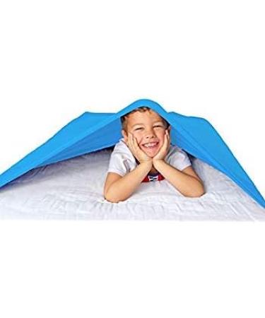 Sensory Busy Blanket for Kids | Stretchy Breathable Firm Pressure | Calming Sleep | Double Powder Blue - Buy Online on GoSupps.com