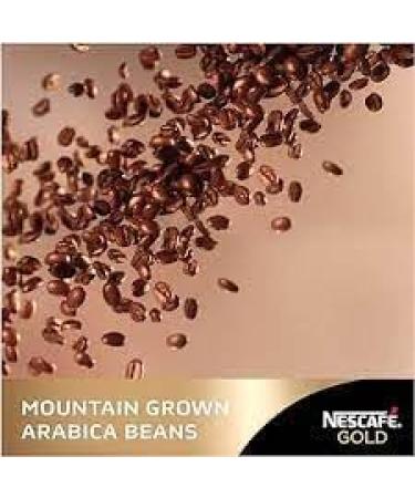 Nescafe Gold Blend Decaf Coffee Sachets Individually Wrapped 30 x 1.8g Bundle with Refillable Silver Window Lid Tin and Latte Spoon Set - For Home Desk or Travel - Buy Online on GoSupps.com