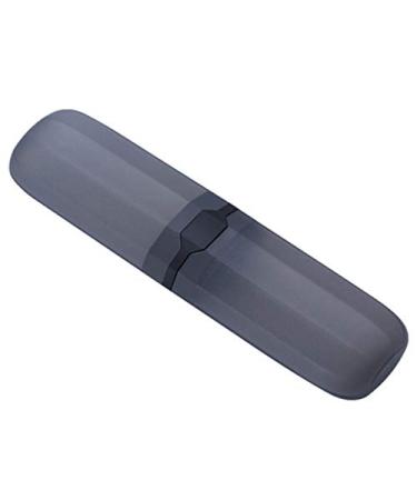 Melitt Travel Toothbrush Case Stretchable Tooth Paste Holder Container Anti Bacterial Adjustable Box Black