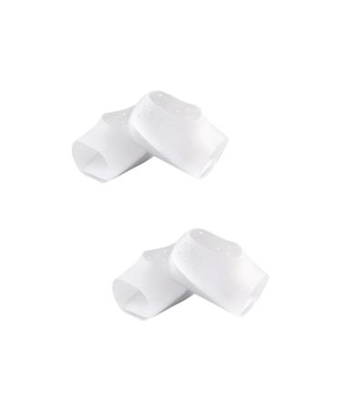 NOLITOY 2 Pairs Shoe Sole Protector Height Increase Heels Sleeve Plantar Insoles Silicone Heel Insoles for Plantar Heel Height Inserts Sleeve Invisible Heel Lift Heel Pads Adjustable White