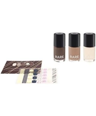 Embrace Autumn Glamour: Brown Nail and Nude Polish Set with Bonus Nail Art Stickers - 15ml Each - Buy Online on GoSupps.com