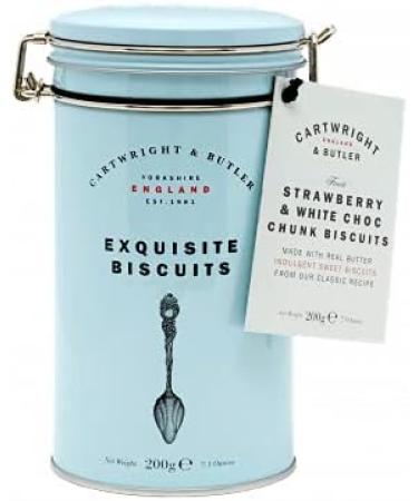  Cartwright & Butler Cartwright & Butler | Cookie Tin Trio | Presented in our reusable tins with clip-on lids | Includes milk chocolate salted caramel strawberry and white chocolate cookies - Buy Online on GoSupps.com