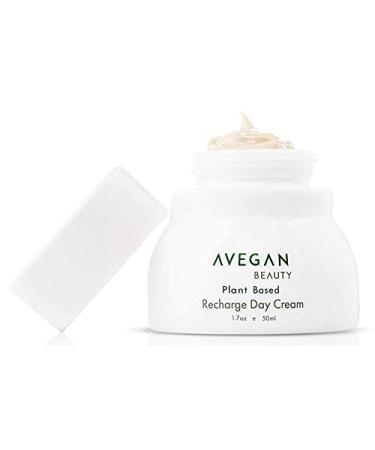 Ecco Bella Plant Based Recharge Day Cream Face Moisturizer - Vegan Skin Moisturizing Face Cream with FortiSomes Eco-Protection & Blue Light Shield - Cruelty Free - Hydrating Formula - 1.7 oz