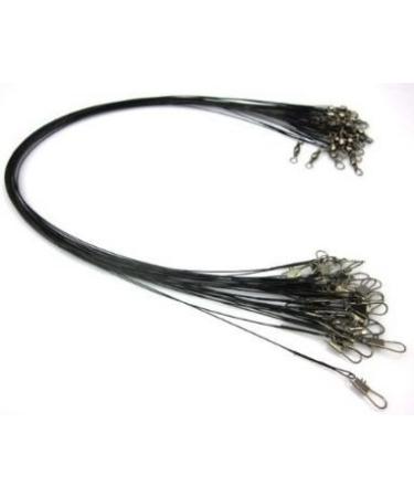 CJESLNA 24 X Stainless Steel Fishing Leaders Black with snap and Swivel 12" Long 35 LBS Test - Buy Online on GoSupps.com