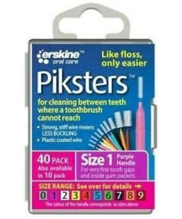 Piksters Interdental Brushes Size 1 - 40 ea | Erskine Dental | Shop Now - Buy Online on GoSupps.com