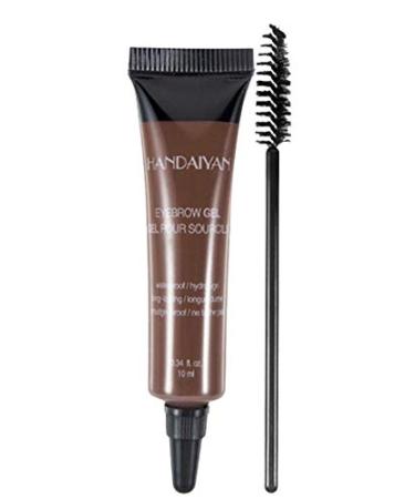 Eyebrow interlocking cream with a brush professional eye brow-gel-water-density eyebrow-colored eyebrow-gel-tinting eye bush-cosmetics tools (01#)