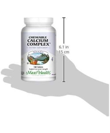 Maxi Health Chewable Calcium Complex with Vitamin D3 and Magnesium - 1000mg Daily Supplement for Bone, Teeth, and Joint Support - 180 Count Chews - Vanilla Flavor - Buy Online on GoSupps.com