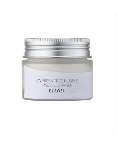 ELROEL Cypress Tree Bubble Pack Cleanser - 4-in-1 Cleansing Hydrating Smoothing and Exfoliating Facial Cleanser with Rice Bran Extract - Foaming Face Wash for Dull Skin - Korean Skin Care 1.69 Fl Oz