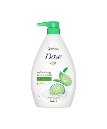 Refreshing Body Wash with Cucumber & Green Tea Scent for Soft 24hr Moisturised Skin 800ml