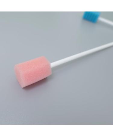 100PCS Disposable Pink Oral Swabs - Dental Sponge Mouth Cleaning Sticks for Easy Hygiene - International Shipping Available - Buy Online on GoSupps.com