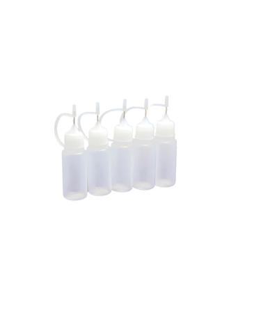 kawehiop 5x Convenient And Reliable Needle Tip Glue Bottle For Mess-Free Sealing Needle Tip Glue Applicator Bottle PP