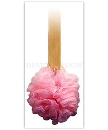4-Pack Long Wooden Handle Back Scrubber Bath Shower Sponge Exfoliating Body Brush - Nylon Puff Spa - Buy Online on GoSupps.com