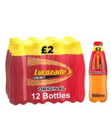 Lucozade Energy New Stock 12 x 900ml (Original)