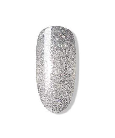 Bluesky Gel Nail Polish City Vibes Collection - Angeleno AW2012. 10ml. Silver Glitter (Requires Curing under UV/LED Lamp)