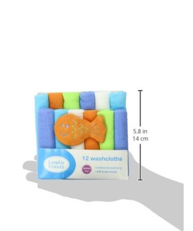 Luvable Friends Unisex Baby Cotton Rich Washcloths - Blue Solid - One Size - Buy Online on GoSupps.com