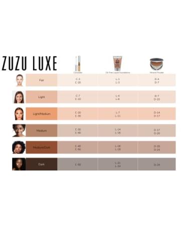 Zuzu Luxe Oil-Free Liquid Foundation (L-6) 1 fl oz | Infused with Vitamins A, E & Aloe | Natural, Paraben-Free, Vegan | Gluten-Free & Cruelty-Free | Non-GMO - Buy Online on GoSupps.com