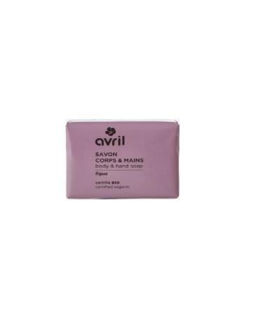 Avril - Savon Corps & Mains Bio - A l'Huile de Noix de Coco et Argan Bio - Parfum 100% Naturel - Vegan Certifi Bio Ecocert - Fabriqu en France - 100g (Figue)