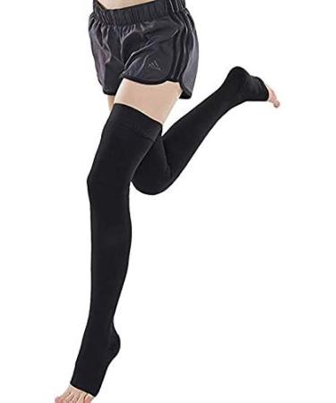 PEDIMEND Thigh High Compression Stockings For Varicose Veins (1PAIR - 2PCS) | Compression Stockings | Effective Relief From Tightness & Muscle Soreness | Promote Venous Blood Flow | For Men & Women BLACK - Buy Online on GoSupps.com