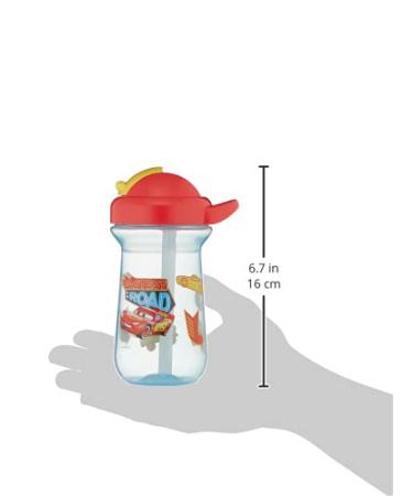 The First Years Disney/Pixar Cars Toddler Straw Cup - Spill Proof Flip Top Sippy Cup - 10 Oz, Ages 18 Months - Buy Online on GoSupps.com