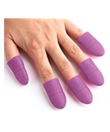 Wearable Nail Soakers Pad Holder  UV Gel Polish Remover Caps Tips  Acrylic Off or Nail Art Removal Tools. 10 Pieces Fingers  Reusable Silicone  PURPLE