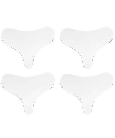 Lot de 4 Coussinets de Poitrine en Silicone Patchs Anti-rides en Forme de T R utilisables pour raffermir le cou et les rides R utilisable Patch de Lisser Peau pour Femme et Fille