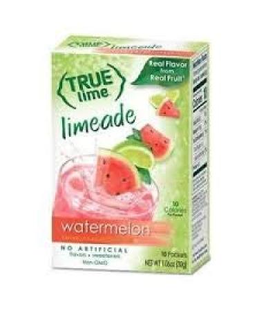 True Lime, Watermelon Limeade Drink Mix 10 packets (Pack of 4) Watermelon,Lime 10 Count (Pack of 4)