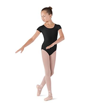 Bloch Dance Girls Dujour Microlux Short sleeve Leotard 14 Black